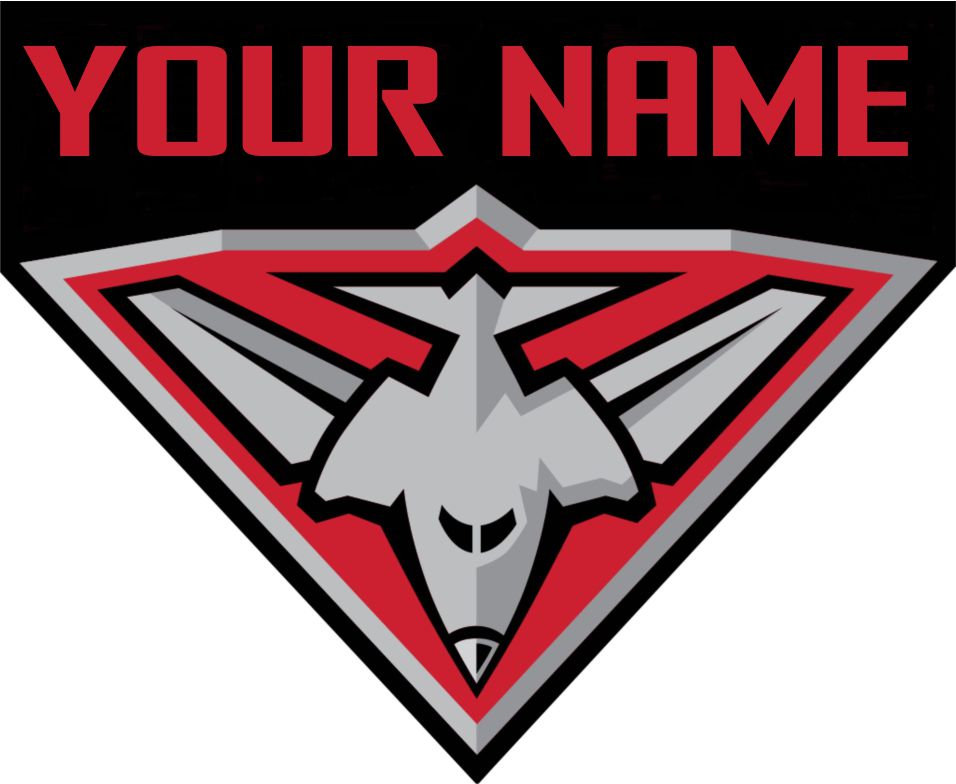 Personalised Sticker - AFL Essendon Bombers X 2 Pieces