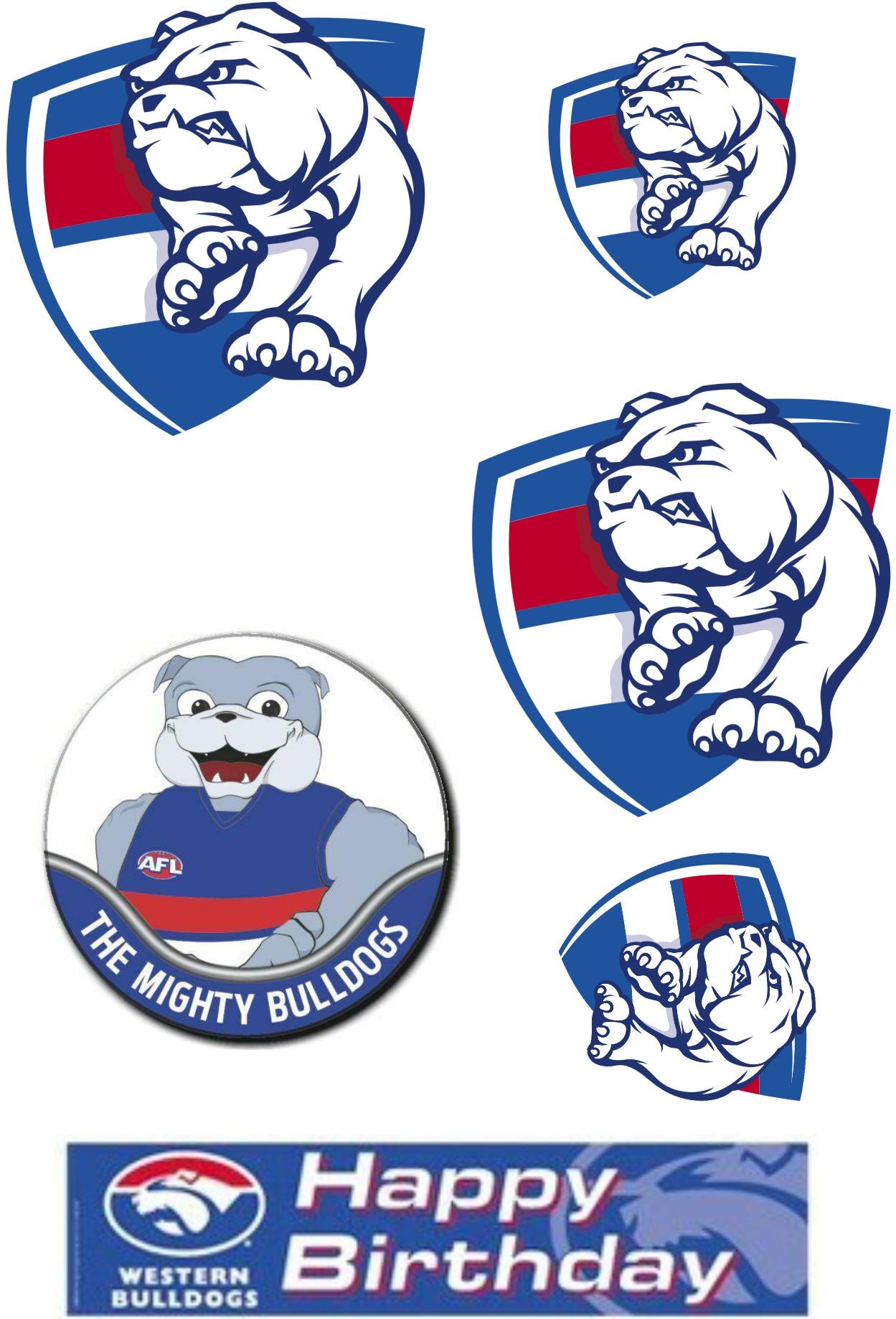 Sticker Set - (G4) AFL Western Bulldogs