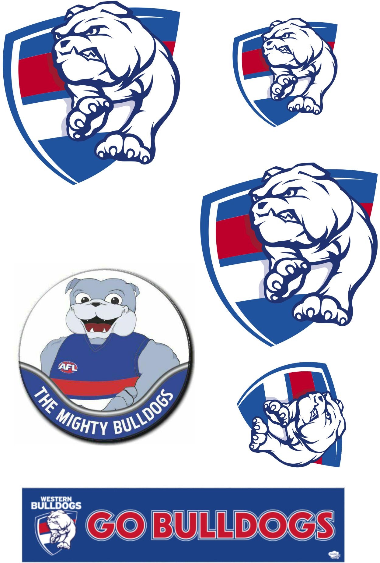 Sticker Set - (M55) AFL Western Bulldogs