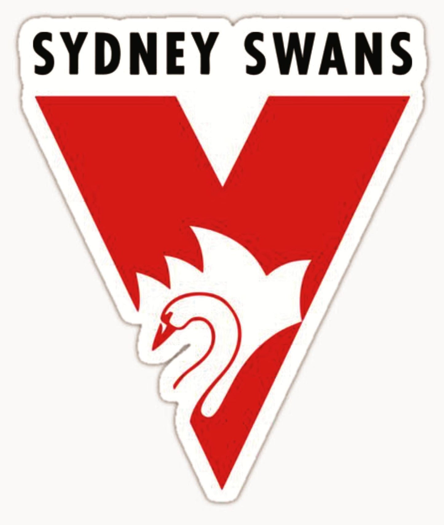 Iron on Transfer - You make your T shirt with an iron - AFL Sydney Swans